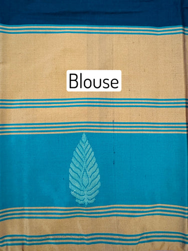 Kanchipuram silk saree | Black | Handwoven | Ships from California